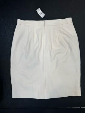 NWT LOFT Classic Off-White Cotton Tweed Pencil Skirt